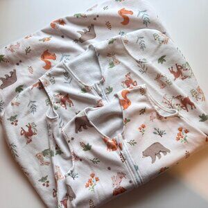 Set of 2 Fleece Double Zip Sleeveless Baby Sleep Sack size 18-24m Animal Print